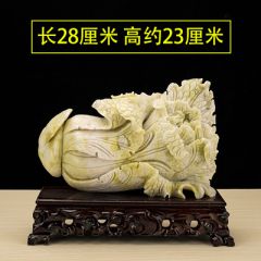 玉白菜摆件客厅玄关酒柜家居玉石办公装饰品乔迁开业礼品